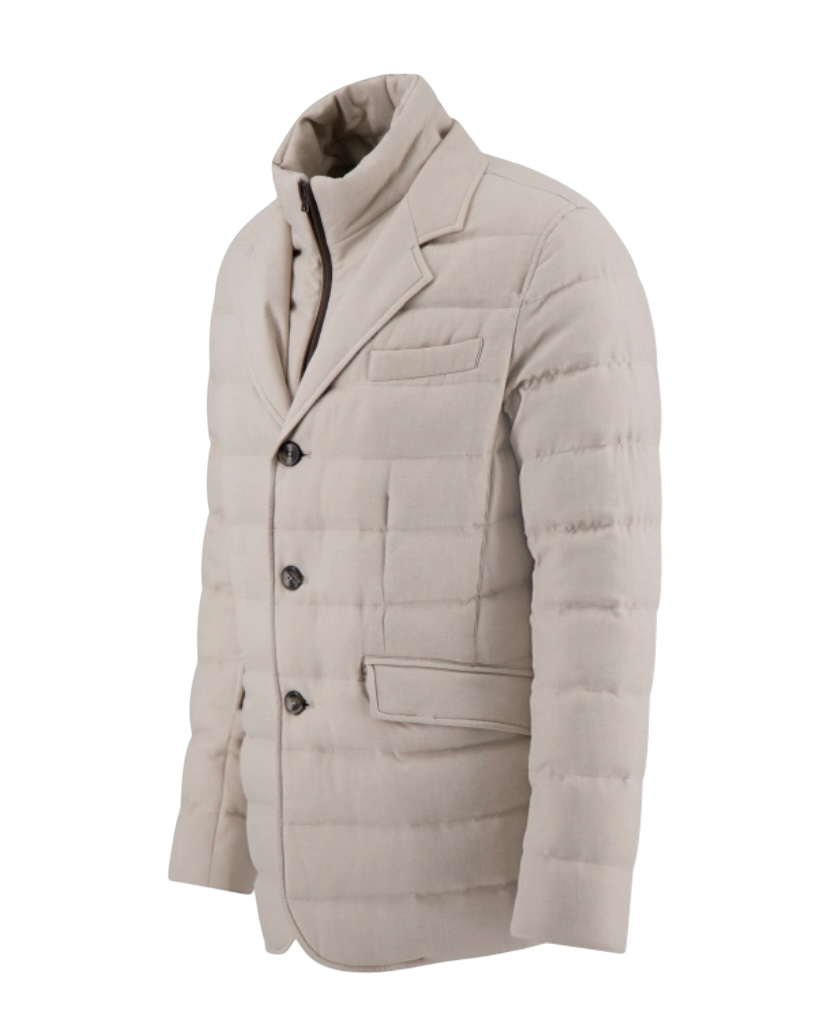 HERNO - Giacca Piumino Chantilly in Lana e Viscosa