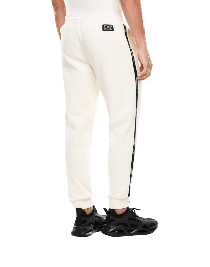EA7 - Pantaloni Tuta Bianchi Jogger Logo Series