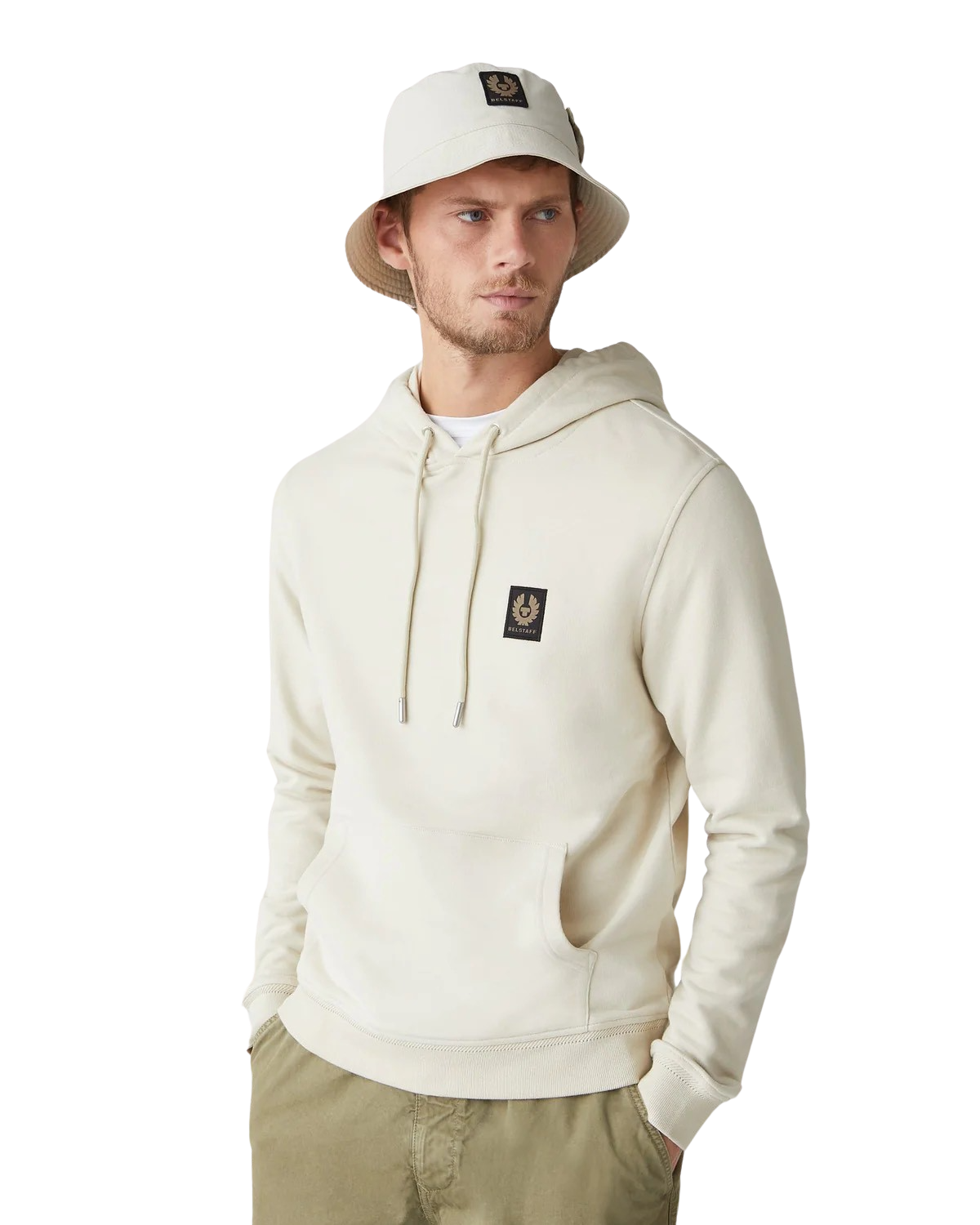 BELSTAFF - Felpa Beige con Cappuccio