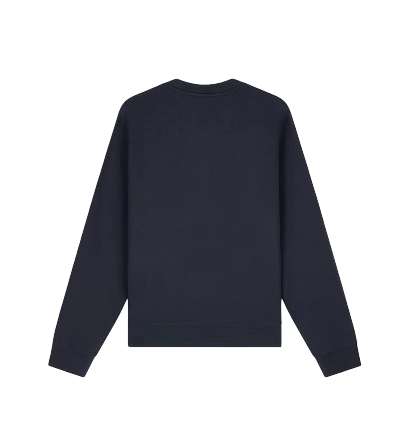 EMPORIO ARMANI - Felpa Blu in Double Jersey con Logo a contrasto