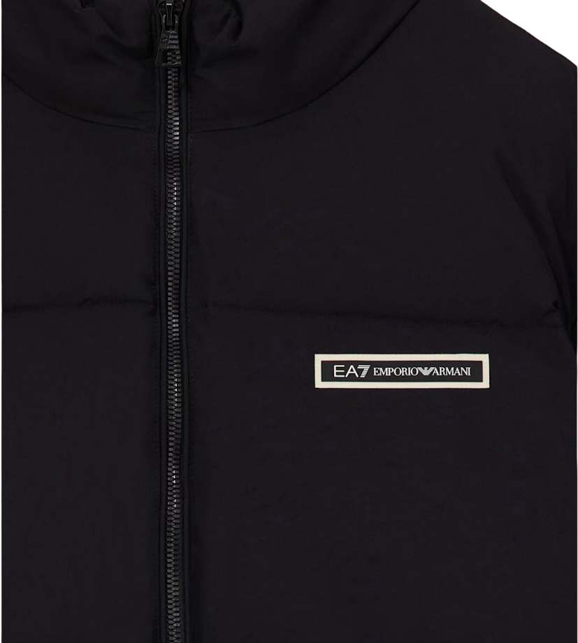 EA7 - Piumino Nero Logo Series in tessuto tecnico