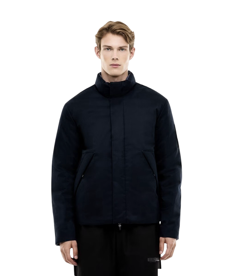 EA7 - Bomber Blu Reversibile in tessuto Tecnico Imbottito