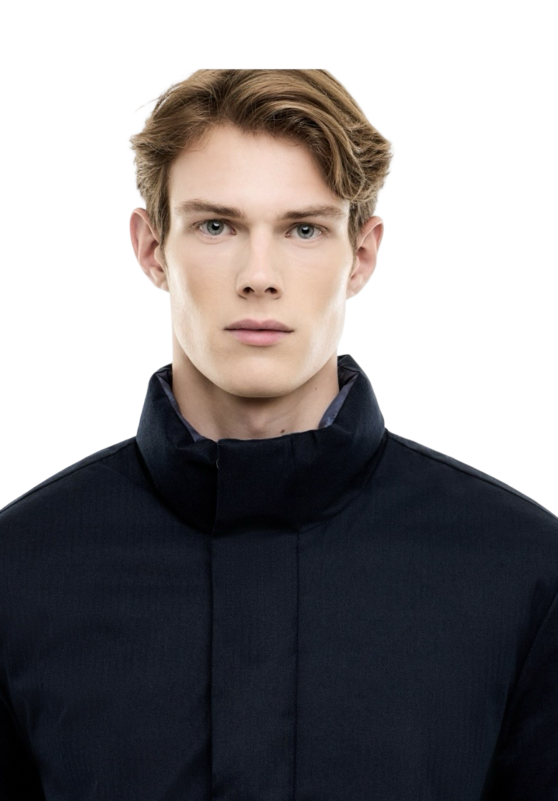 EA7 - Bomber Blu Reversibile in tessuto Tecnico Imbottito