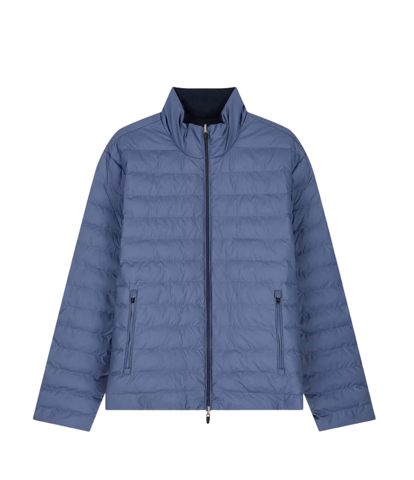 EA7 - Bomber Blu Reversibile in tessuto Tecnico Imbottito
