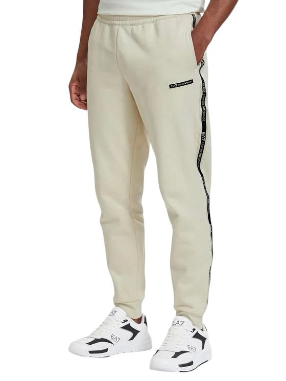EA7 - Pantaloni Tuta Crema Logo Series