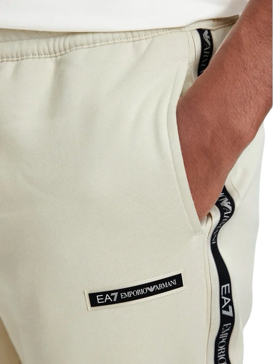 EA7 - Pantaloni Tuta Crema Logo Series