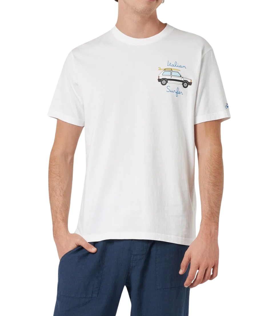 MC2 SAINT BARTH - T-shirt Bianca Panda Surfer