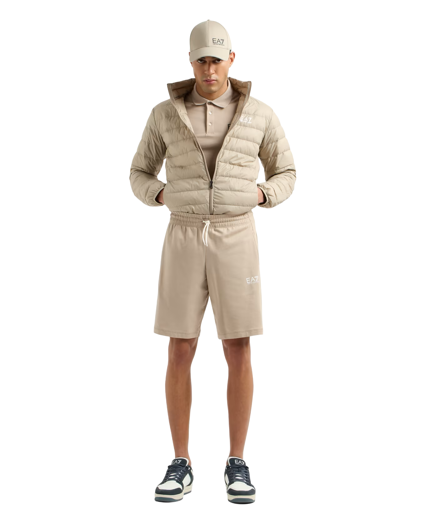 EA7 - Piumino Beige 100 Grammi Packable Core Identity