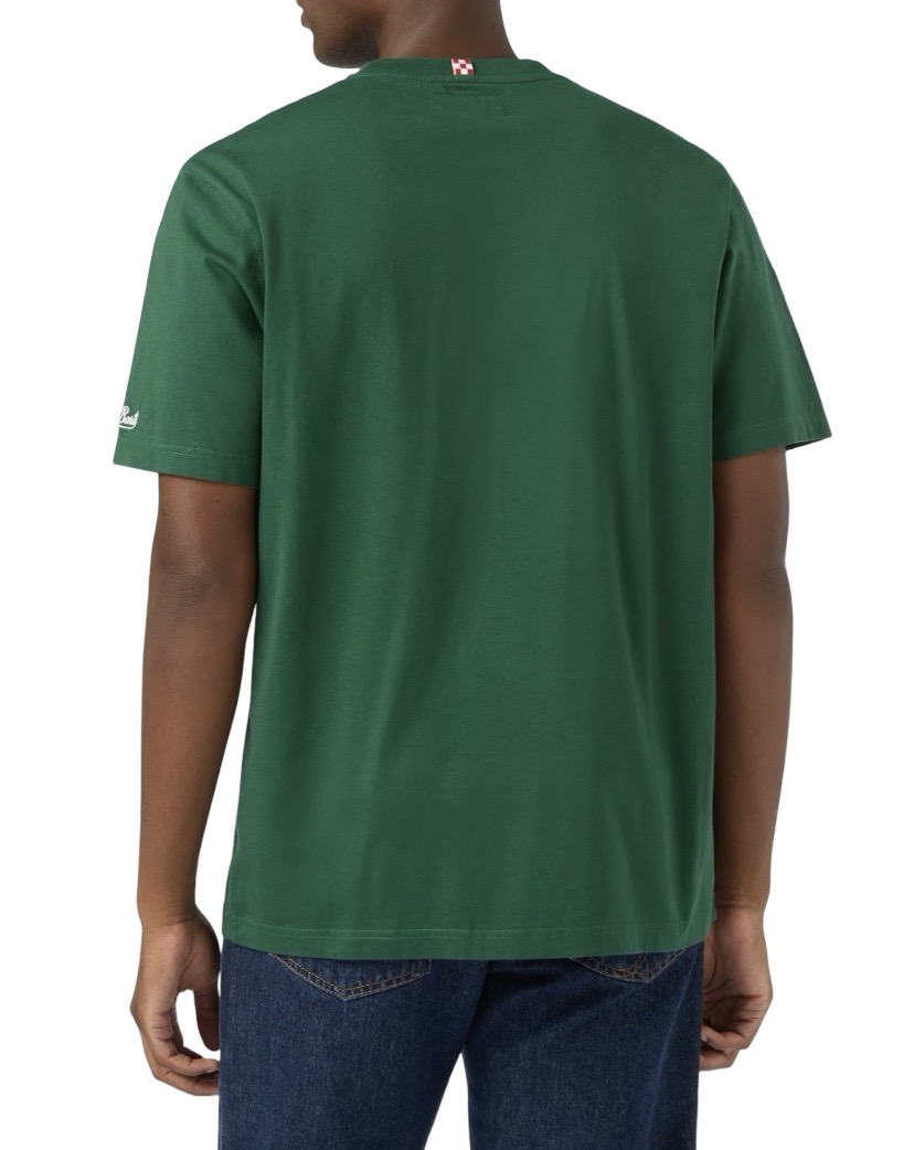 MC2 SAINT BARTH - T-shirt Verde con ricamo Invecchio Bene
