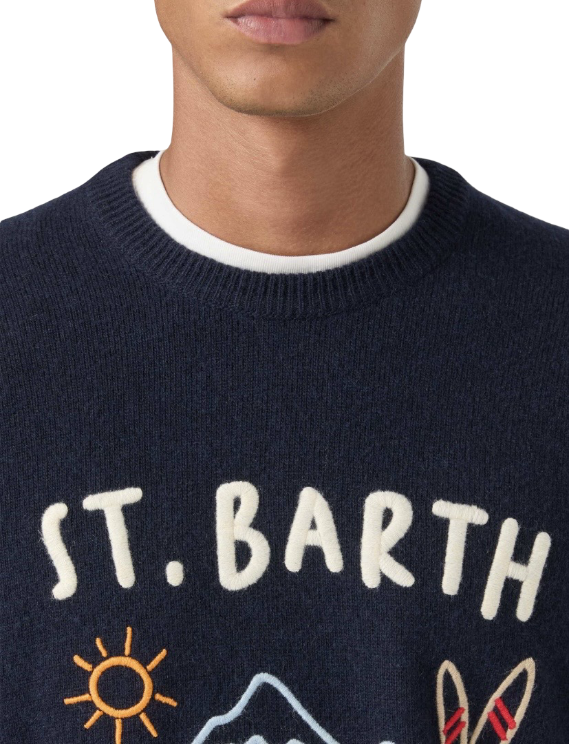MC2 SAINT BARTH - Maglione Heron Blu St. Barth Apres Ski