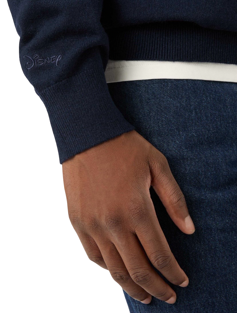MC2 SAINT BARTH - Maglione Blu Heron Light Embry con ricamo Scrooge Family Sponsor