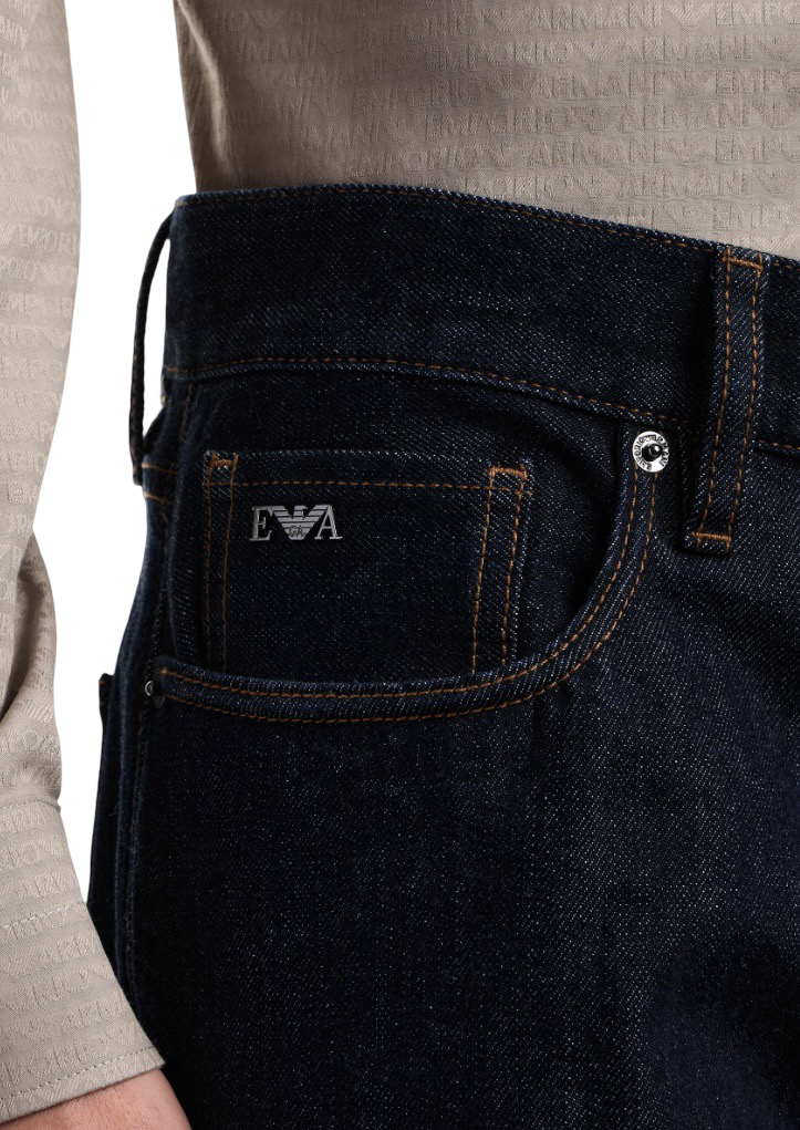 EMPORIO ARMANI - Jeans J76 Straight Fit Comfort Stretch Rinse