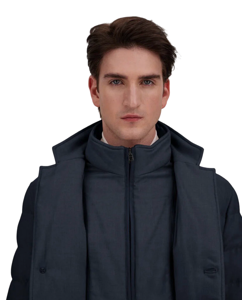 HERNO - Giacca Piumino Blu in Arendelle e Monogram