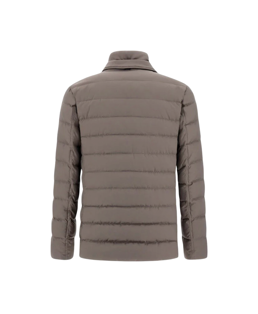 HERNO - Giacca Piumino Grigio in Arendelle e Monogram