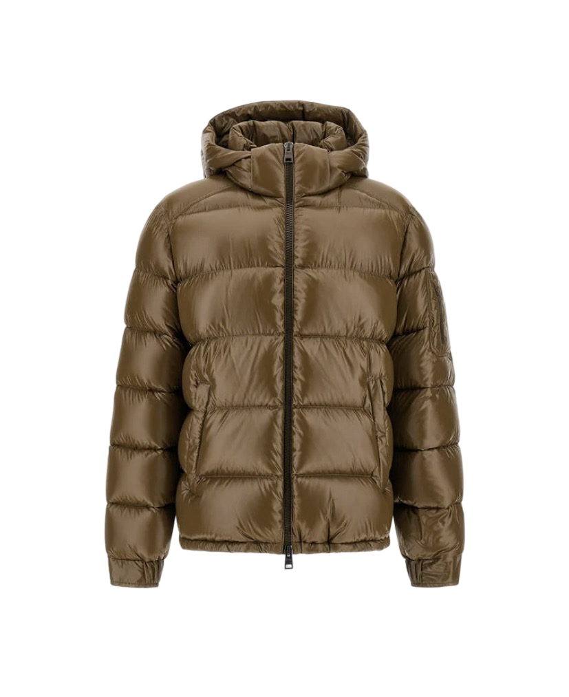 HERNO - Piumino Hero Verde Militare in Nylon lucido