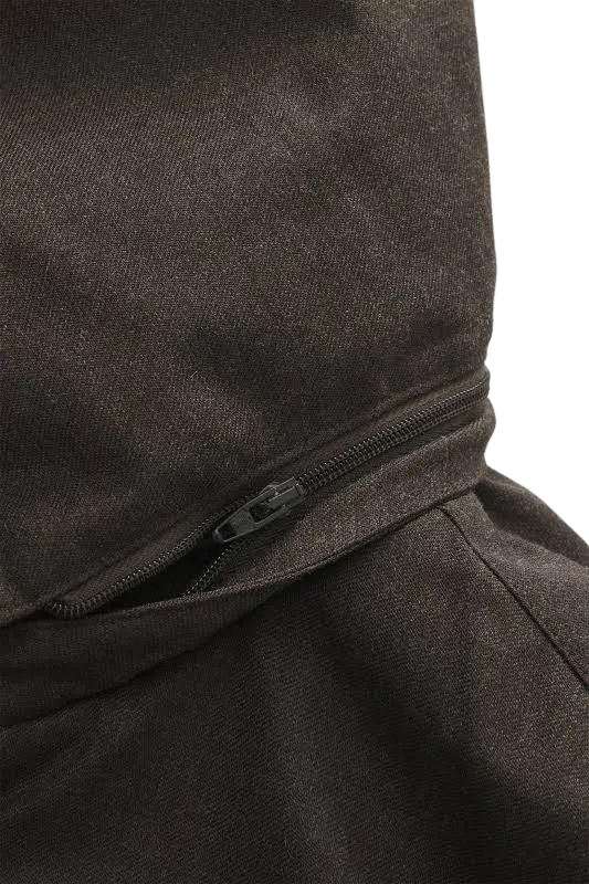 HERNO - Parka Marrone in Flanella con Membrana Impermeabile