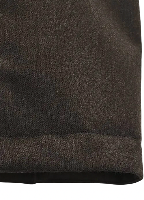 HERNO - Parka Marrone in Flanella con Membrana Impermeabile