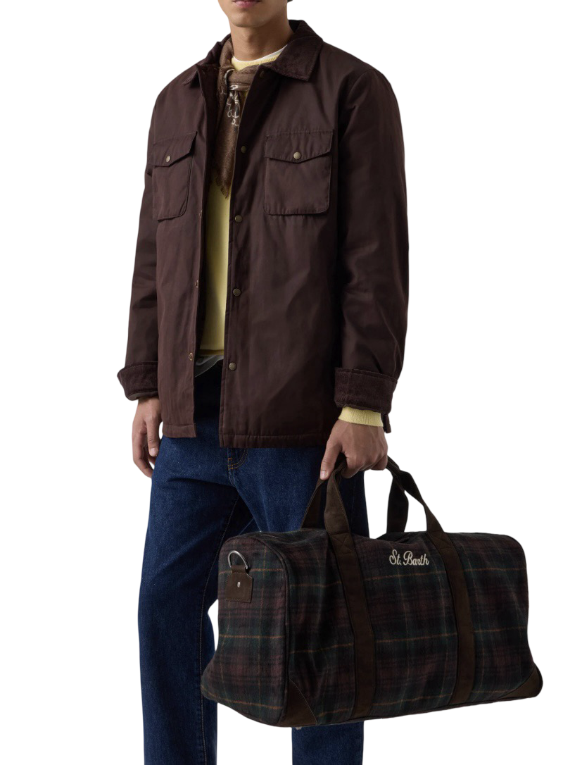 MC2 SAINT BARTH - Borsone Jetleg  Marrone Tartan