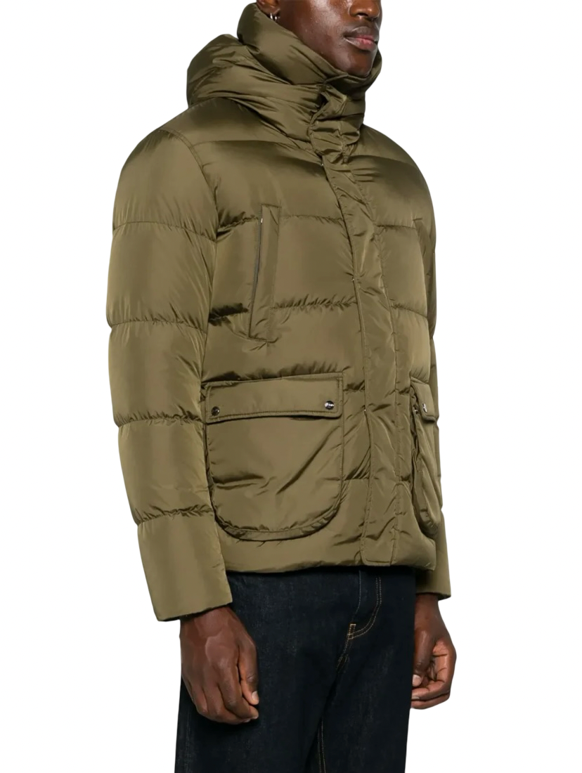 HERNO - Bomber Verde Militare in Nylon Chamonix