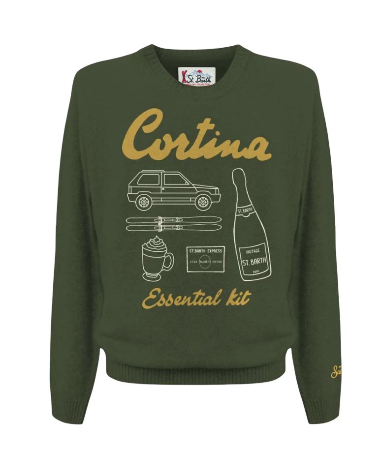 MC2 SAINT BARTH - Maglione Verde Militare Cortina Kit