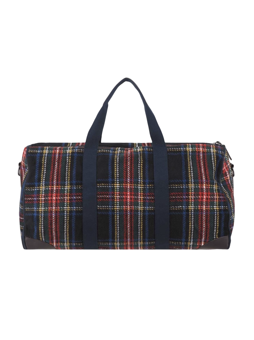 MC2 SAINT BARTH - Borsone Jet Leg Wool Tartan Blu