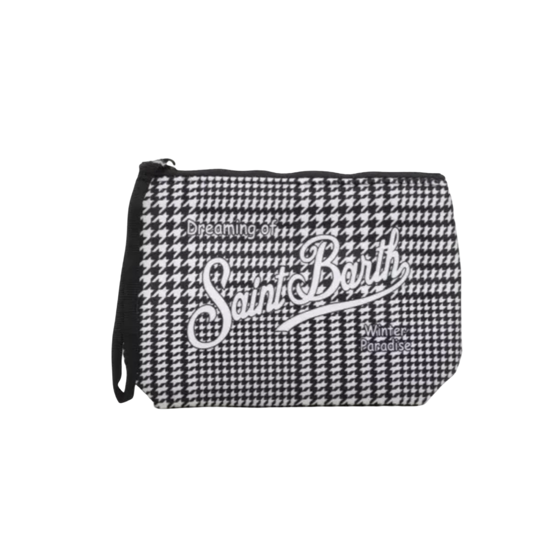 MC2 SAINT BARTH - Pochette Aline Glen Check Bianco e Nero