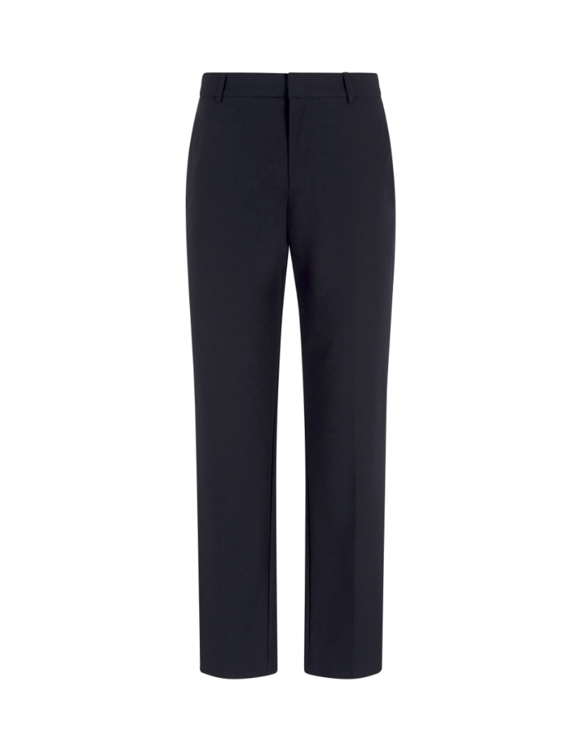EMPORIO ARMANI - Pantaloni Blu Navy in Nylon Stretch Travel Essential