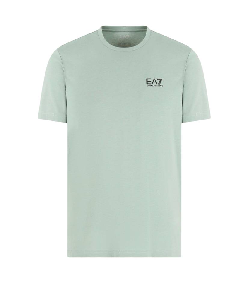 EA7 - T-shirt Verde Acqua Core Identity in Cotone Pima