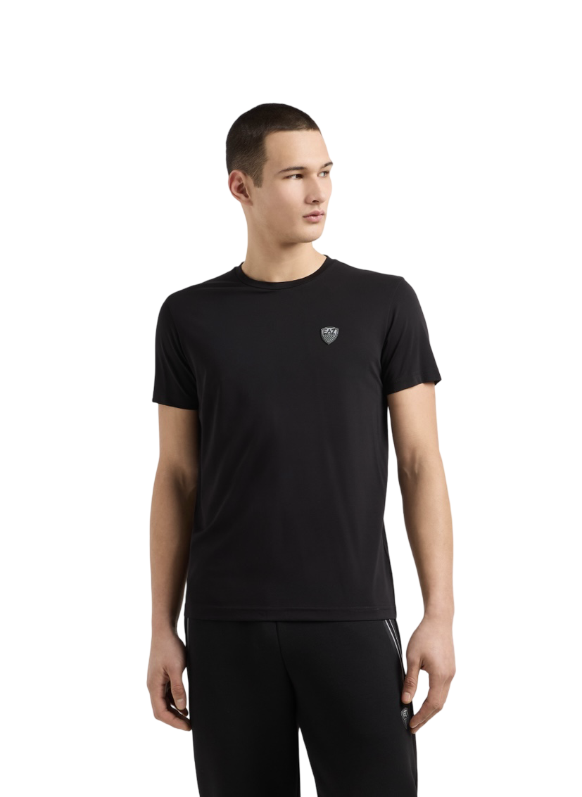 EA7 - T-shirt Nera Premium Shield