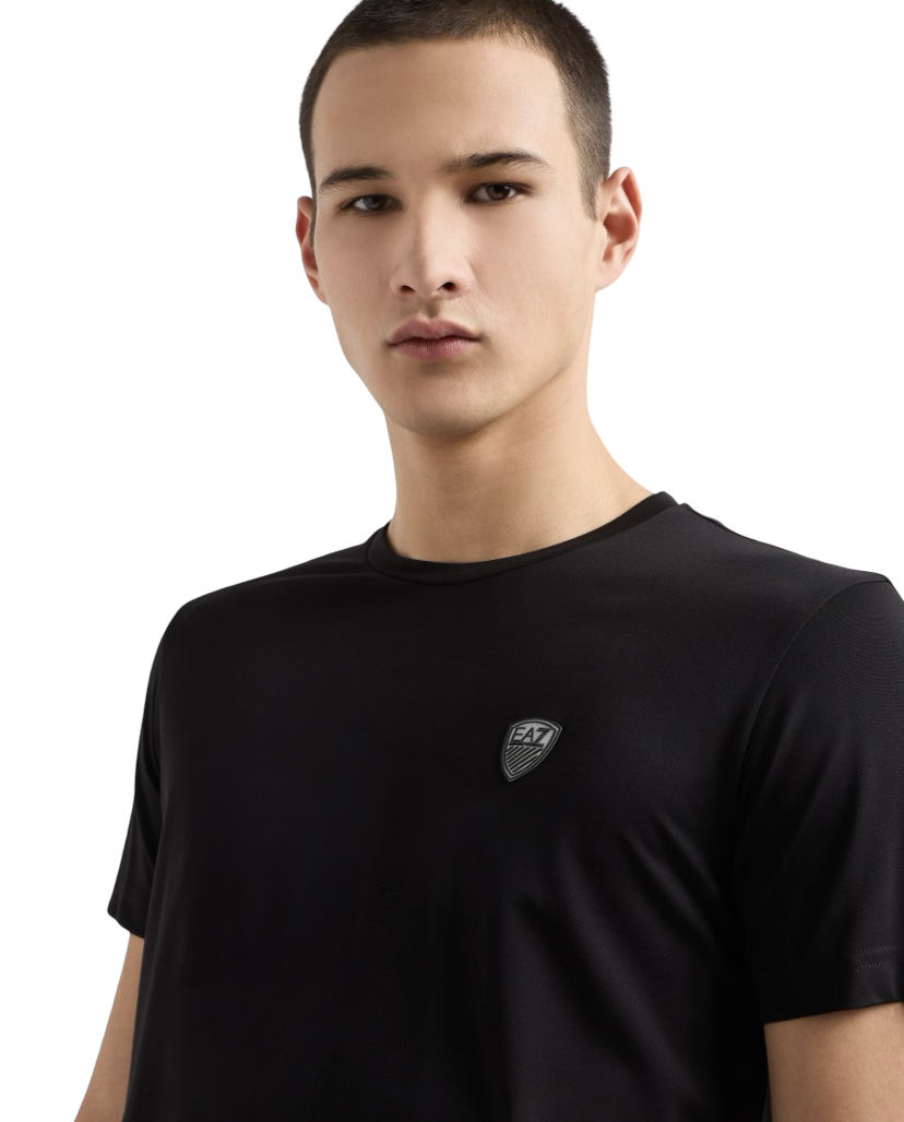 EA7 - T-shirt Nera Premium Shield