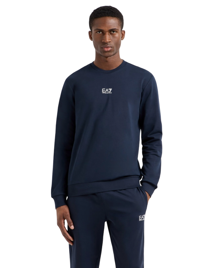 EA7 - Felpa Blu Girocollo Core identity
