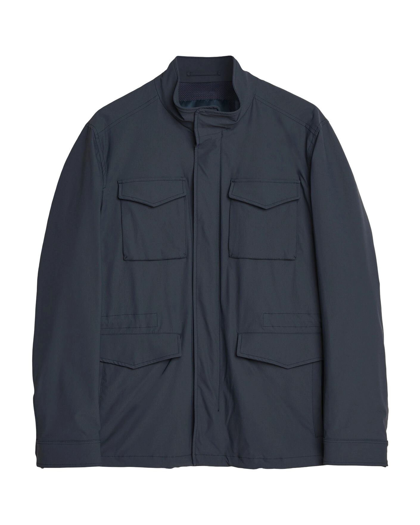 HERNO - Field Jacket Blu in Soft Nylon