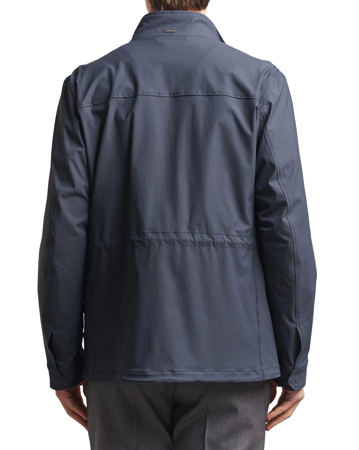 HERNO - Field Jacket Blu in Soft Nylon