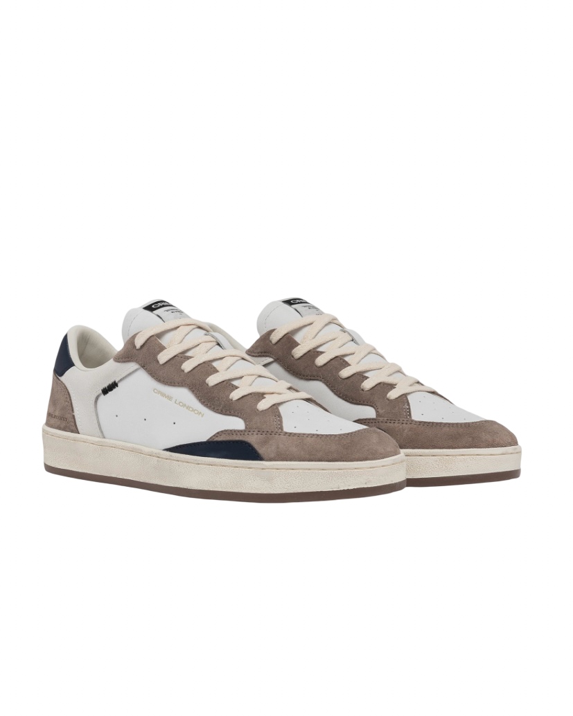 CRIME LONDON - Sneakers Chelsea Bianca, Blu e Tortora
