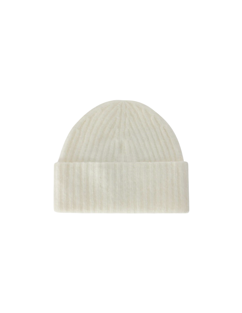 MC2 SAINT BARTH - Cappellino Wengen Bianco Panna misto Alpaca con ricamo Logo