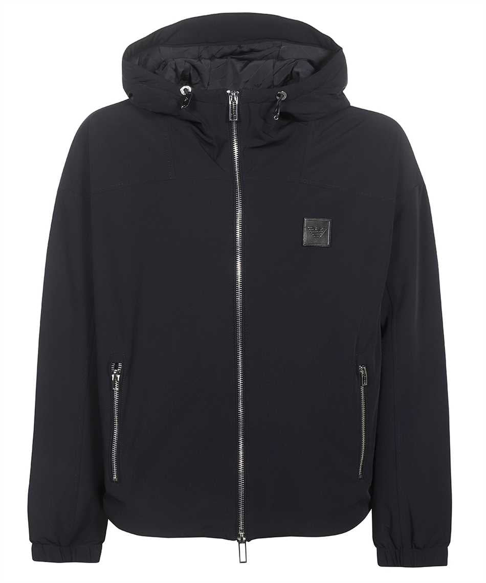 EMPORIO ARMANI - Giubbotto Blouson Nero con cappuccio